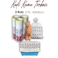 Die Grup Kedi Kumu Torbası, 85X50CM Boyutunda, 7' Li 3 Rulo