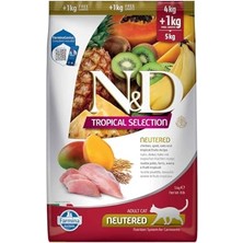 Die Grup Nd N&d Tropical Selection Tavuklu ve Tropikal Meyveli Kısırlaştırılmış Kedi Maması 4+1 kg
