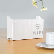 Die Grup Suwors Dekoratif Modem ve Kablo Saklama Kutusu - Duvara Monte Edilebilir Plastik Router Gizleyici, Ev ve Ofis Için Düzenleyici Wi-Fi Kutusu (25X15X6 Cm) - Beyaz