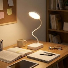 Die Grup Amber LED Şarjlı, 3 Kademe Dokunmatik Parlaklık Ayarlı, 4000K Renkli Çocuk ve Çalışma Masası Için Esnek Gövdeli Masa Lambası (Model 2)          [enerji Sınıfı A]