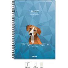 Die Grup Le Color A4 Defter Çizgili 200 Syf Köpek Polygonal