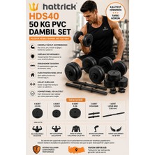 Hattrick (HDS-40) 50 kg. Plastik Kaplı Dambıl Set