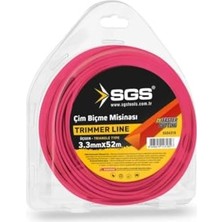 Die Grup 4318 Tırpan Misinası 3.3mm 52MT Üçgen Kırmızı