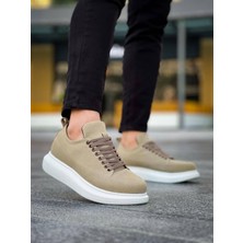 Joy Ayakkabı JY814 Axel Bağcıklı Süet Erkek Günlük Sneaker Ayakkabı Sbt Krem