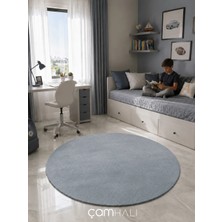 Eko Halı Zen 01 Blue Daire Hav Toz Vermez Yumuşak Dokulu Salon Halısı Oturma Odası Halısı Yatak Odası Halısı Çocuk Odası Halısı Koridor Halısı Mutfak Halısı Modern Makine Halısı