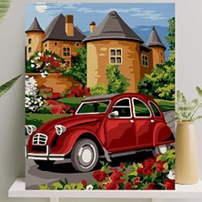 Die Grup Sayılarla Boyama Tuval Seti Fırça Boya Dahil (Çıtalı) 40X50 cm - Vosvos