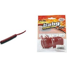 Die Grup Black Nnow  Baby Worm 5.2 cm Floating Lrf Silikon Yem Bloody Red