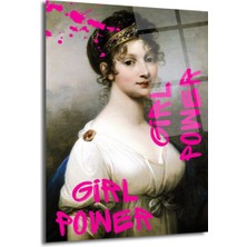 GLAZELLA Girl Power Kraliçe Pop Art Cam Tablo - Gücünü Duvarlara Yansıt