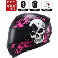 Scoyco FF869 Skull Motosiklet Kaskı Güneş Vizörkü Full Face Motorcu Kask