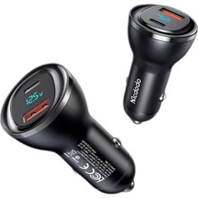 Die Grup CC-5670 95W 1xtype-C 1xusb Girişli Dijital Göstergeli Araç Çakmak Şarji, Siyah