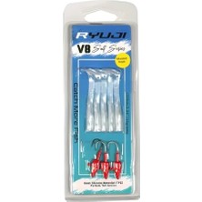 Die Grup V8 10CM 10GR Silikon Yem Set (3+5) Red Head White Silver
