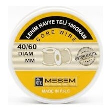 Die Grup Meşem 1mm Lehim Teli - 40/60 Kalay Kurşun Alaşımlı Flux Kanallı Yüksek Kaliteli Elektronik Tamir ve Hobi Devre Lehimleme Teli - Kolay Eriyen Parlak Yüzeyli Profesyonel Havye Teli (100, Gram)