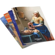 Die Grup Art Journal 4’lü Paket Çizgili Tel Dikişli A5 Defter Seti – Renkli Karton Kapak, Hafif Holmen Kağıt