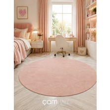 Eko Halı Zen 01 Pink Daire Hav Toz Vermez Yumuşak Dokulu Salon Halısı Oturma Odası Halısı Yatak Odası Halısı Çocuk Odası Halısı Koridor Halısı Mutfak Halısı Modern Makine Halısı