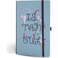 Die Grup Le Color Istanbul Mini Defter Çizgili Lastikli Tipogarfi