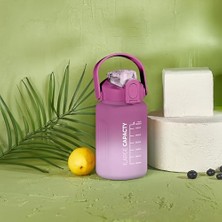 Die Grup - Briella 1000 ml Pipetli Motivasyon Matara (Lila - Mor)