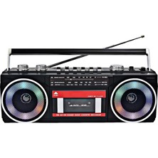Reytek PX-666BT Bluetooth Usb+Sd+Fm Radyo Taşınabilir Rgb Işıklı Müzik Sistemi Kaset Çalar