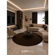 Eko Halı Zen 01 Brown Daire Hav Toz Vermez Yumuşak Dokulu Salon Halısı Oturma Odası Halısı Yatak Odası Halısı Çocuk Odası Halısı Koridor Halısı Mutfak Halısı Modern Makine Halısı