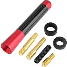 Die Grup Uni̇versal Kırmızı Karbon Fi̇ber Oto Çubuk Radyo Anteni̇ 12 cm