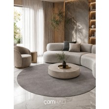 Eko Halı Zen 01 Anthracite Daire Hav Toz Vermez Yumuşak Dokulu Salon Halısı Oturma Odası Halısı Yatak Odası Halısı Çocuk Odası Halısı Koridor Halısı Mutfak Halısı Modern Makine Halısı