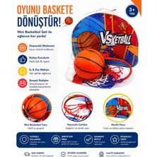 Admay Çocuk Mini Basketbol Potası Seti Toplu Askılı Basket Potası Ev Içi Eğlenceli Spor Oyuncağı