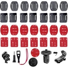 Die Grup Go Için Kask Tutucu, 36 Adet, Go Yapışkan Pedler Için, Go Kask Tutucu Için, Go Hero 12/11/10/9/8/7/6/5/4/3 Aksiyon Kameraları ile Uyumlu