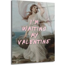 GLAZELLA Romantik Valentine Bekleyişi Cam Tablo - Aşkın Zarafeti