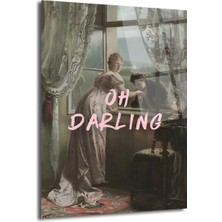 GLAZELLA Oh Darling: Vintage Romantik Anlar Cam Tablo
