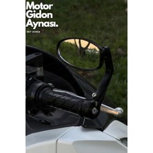 Die Grup Motosiklet Gidon Aynası, Geniş Görüş Açılı, Siyah