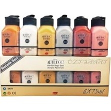 Die Grup , 6 x 75 ml Akrilik Metalik Boya Seti, Sanatçı Akrilik Boya Boya