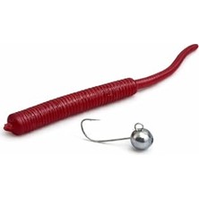 Die Grup Lrf Baby Worm Silikon Yem ve 1.2g Jighead Seti - Tırtıklı Has Kuyruk 5cm Ajing/lrf Takımı, Istavrit ve Mırmır Için Yüksek Görünürlüklü Sahte Balık Ye