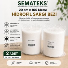 Semateks 20CM × 100M Hidrofil Sargı Bezi (2 Adet)