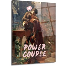GLAZELLA Aşkın Gücü: Power Couple Temalı Sanatsal Cam Tablo