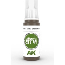 Ak Interactive Ak 11373 17 Ml. Khaki Green Nº3, Afv Serisi 3gen Akrilik Model Boyası