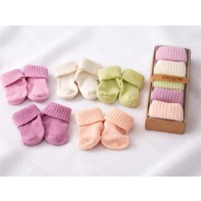 Marvy Kids Kız Bebek Çorap Seti 5’li Pamuklu Yumuşak Renkli Bebek Çorapları