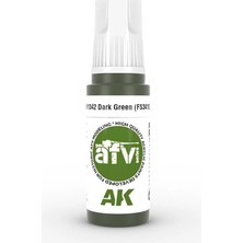 Ak Interactive Ak 11342 17 Ml. Dark Green FS34102, Afv Serisi 3gen Akrilik Model Boyası