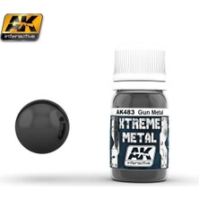 Ak Interactive Ak 483 30 Ml. Silah Metal Rengi, Xtreme Metal Serisi Model Boyası