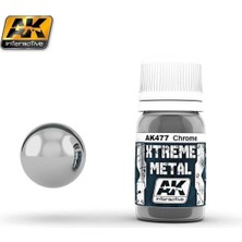 Ak Interactive Ak 477 30 Ml. Krom Rengi, Xtreme Metal Serisi Model Boyası