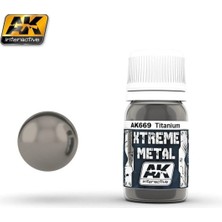 Ak Interactive Ak 669 30 Ml. Titanyum Rengi, Xtreme Metal Serisi Model Boyası