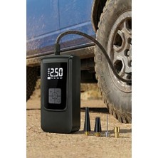 Die Grup Dijital Ekranlı Şarjlı Araç Hava Kompresörü Ledli Powerbank Lastik Top Yatak Şişirme Pompası 150PSI