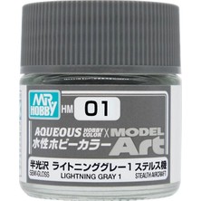 Mr. Hobby Mr.hobby Hm-01 10 Ml. Lightning Grey-1, Aqueous Serisi Model Boyası
