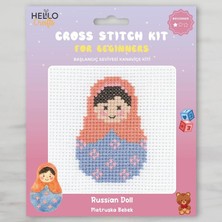Hello Başlangıç Seviyesi Kanaviçe Kiti - Matruşka Bebek