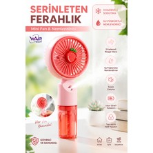 Wair Teknoloji Şarjlı Mini El Vantilatörü Su Püskürtmeli Nemlendirici Fan 3 Kademeli Taşınabilir Type-C Şarjlı