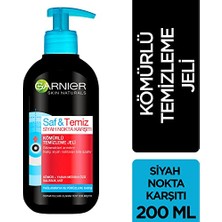 Die Grup Garnier Skin Naturals Saf & Temiz Siyah Nokta Karşıtı Kömürlü Temizleme Jeli 200 ml 1 Paket (1 x 200 Ml)