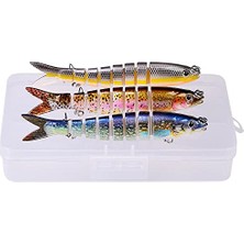 Die Grup 3 Adet 8 Eklemli 3D Oynak Rapala Sahte Balık Yem Seti Tatlı ve Tuzlu Su Uyumlu Wobblers Swimbait