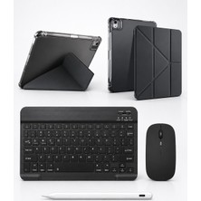 Five-E Apple iPad Air 4/ Air 5 (10.9 Inc) Smart Combo Türkçe Klavyeli Tablet Origami Kılıf Seti -Mouse Kalem Dahil