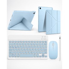 Five-E Samsung Galaxy Tab A11 Plus 11 Inc Smart Combo Türkçe Klavyeli Tablet Origami Kılıf Seti -Mouse Kalem Dahil