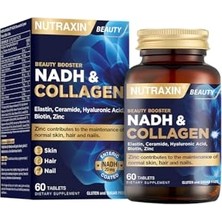 Die Grup Nutraxin Nadh & Collagen | Tip I-Iıı Kolajen + Nadh + Hyaluronik Asit | Cilt, Saç, Tırnak ve Enerji | 60 Tablet