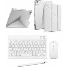 Five-E Apple iPad Air 11 M2/m3/m4 Smart Combo Türkçe Klavyeli Tablet Origami Kılıf Seti -Mouse Kalem Dahil