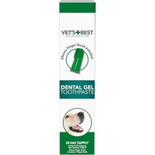 Die Grup Vet's Best Aloe Vera ve Nane Özlü Köpek Diş Macunu 100 gr ve Parmak Fırça